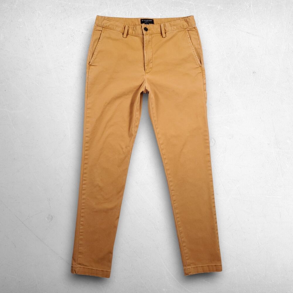 Banana Republic Skinny Fit Chino Pants Men 32x34 Brown Stretch Lived-In Preppy